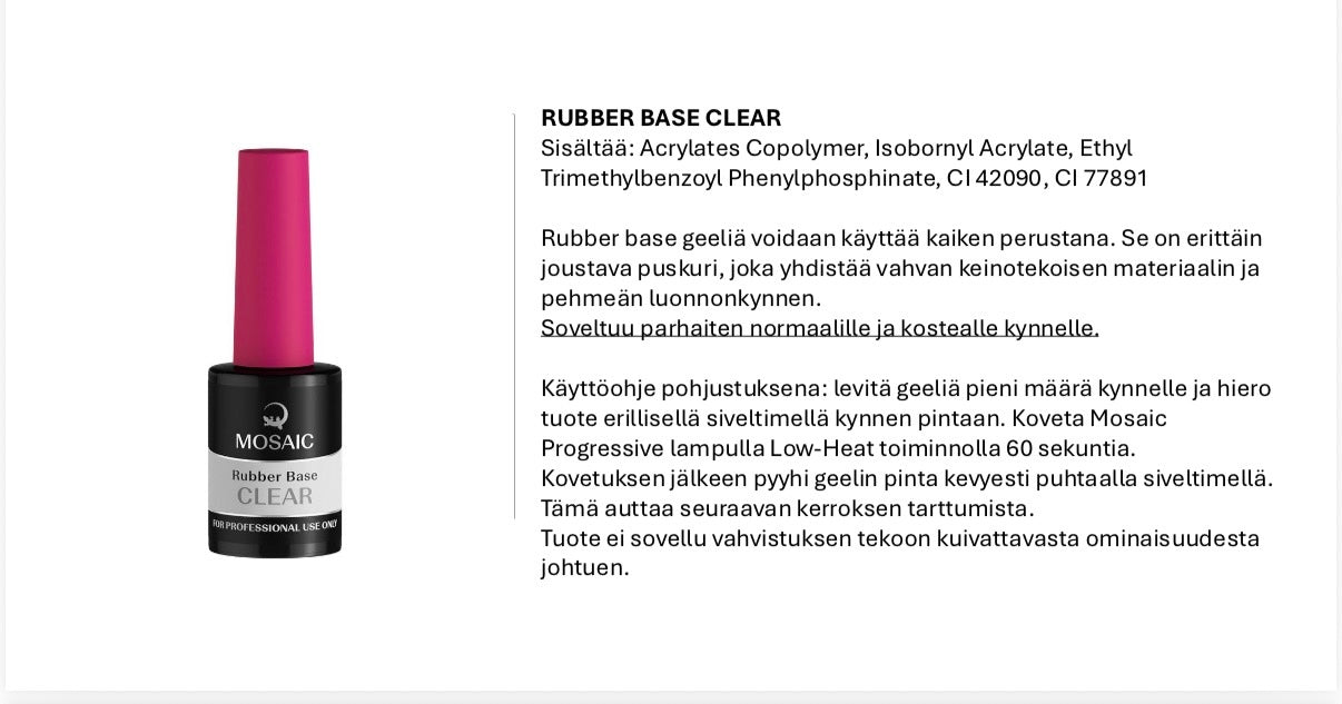 Rubber base Clear