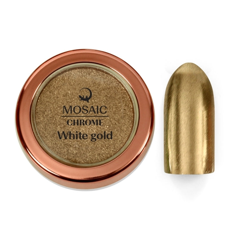 Pressed chrome White Gold