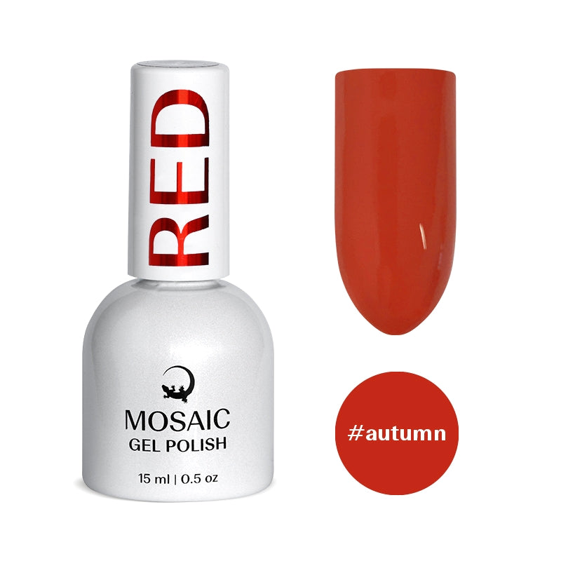 Mosaic gel polish RED #autumn