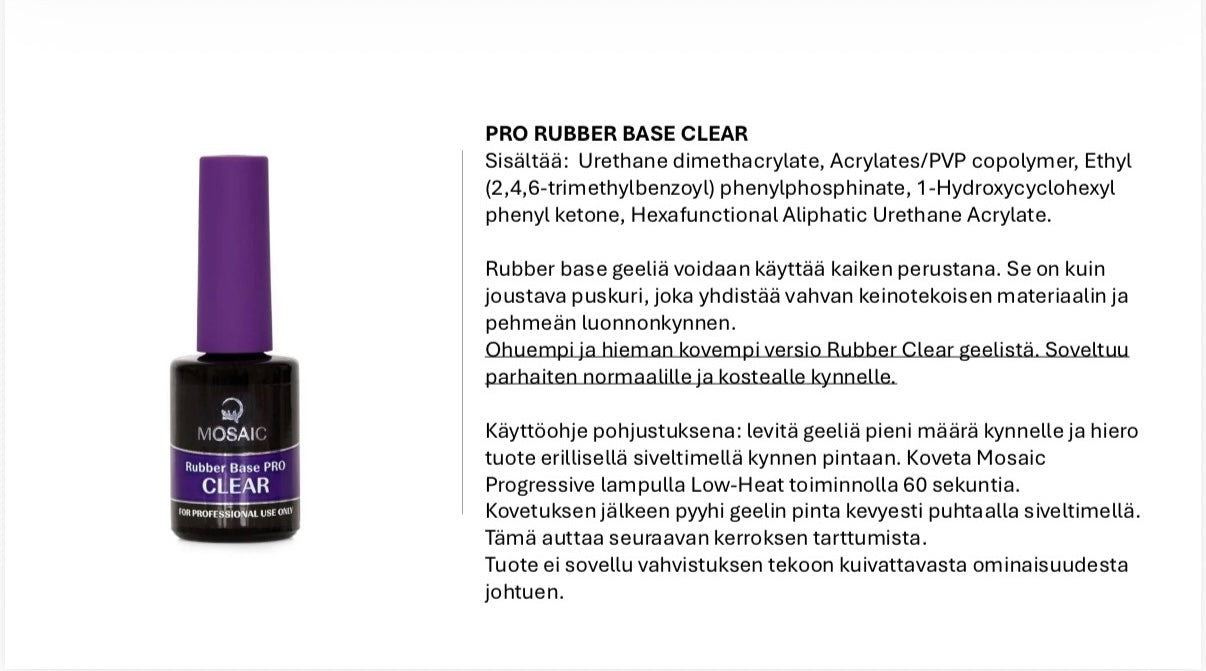 Rubber base PRO Clear