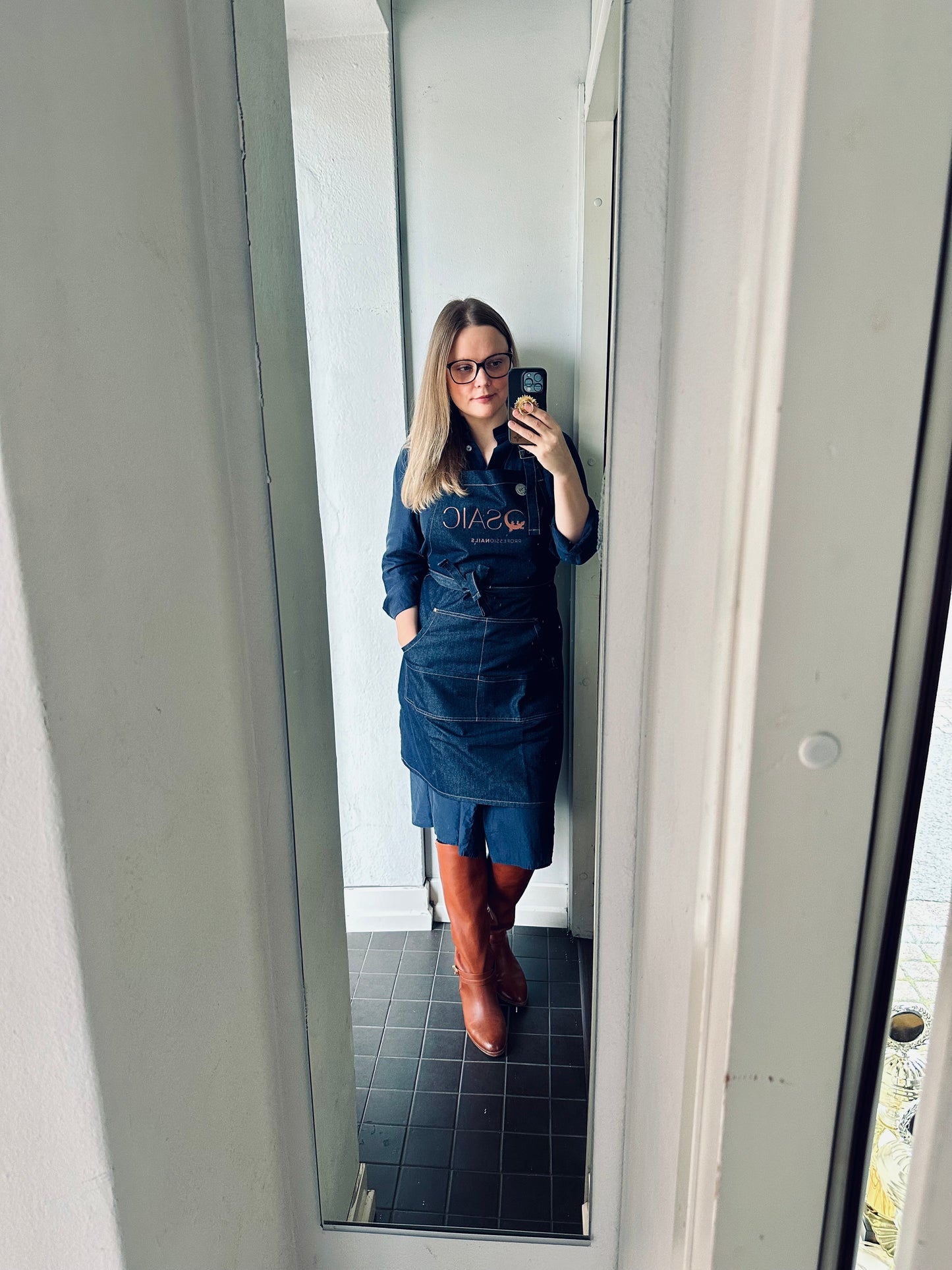 Mosaic denim-esiliina