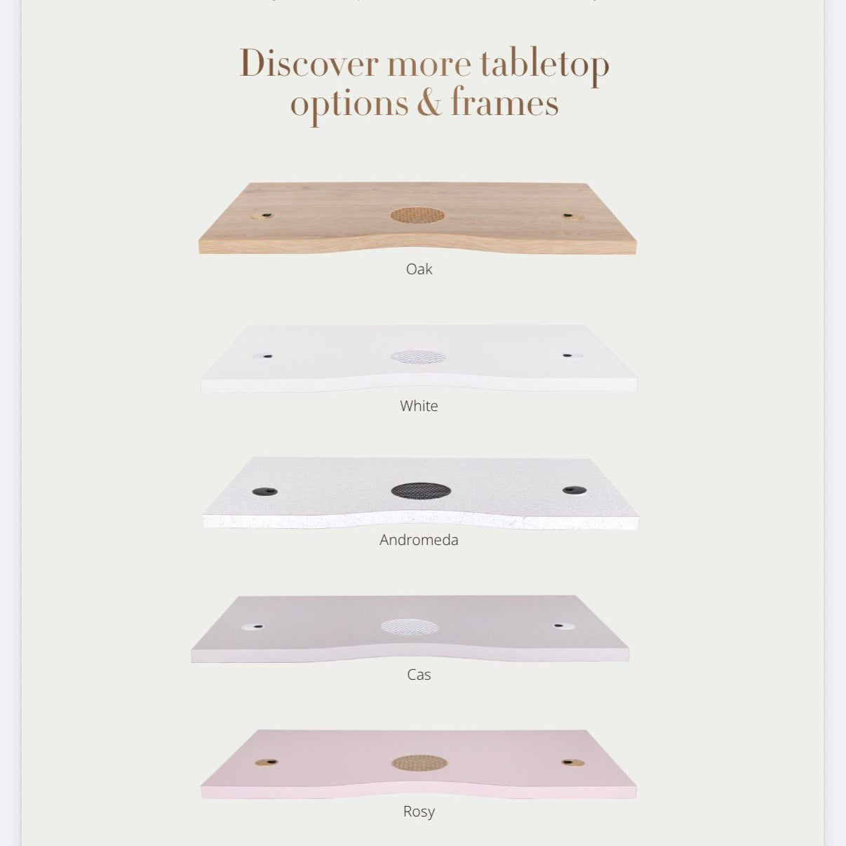 Työpöytä AFINIA Art Deco X White, erikoispöytälevyllä