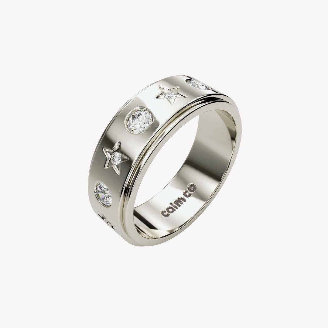 Calm Silver Star Crystal stressisormus