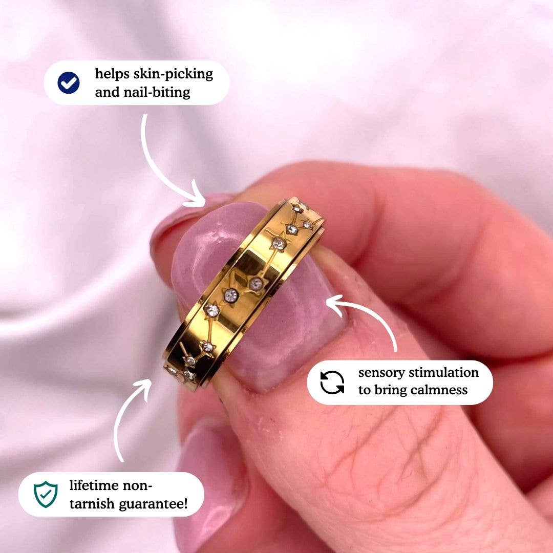 Calm Gold Constellation Crystal stressisormus