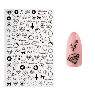 Nail art tarra F336 Black