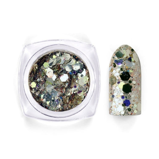 Mix glitter White gold