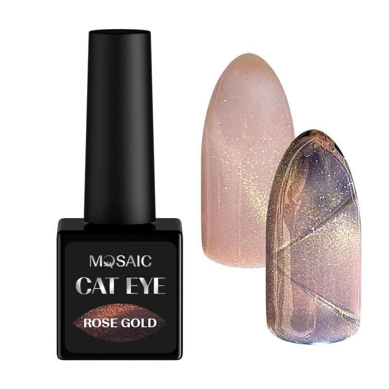 Mosaic gel polish CAT EYE Rose gold