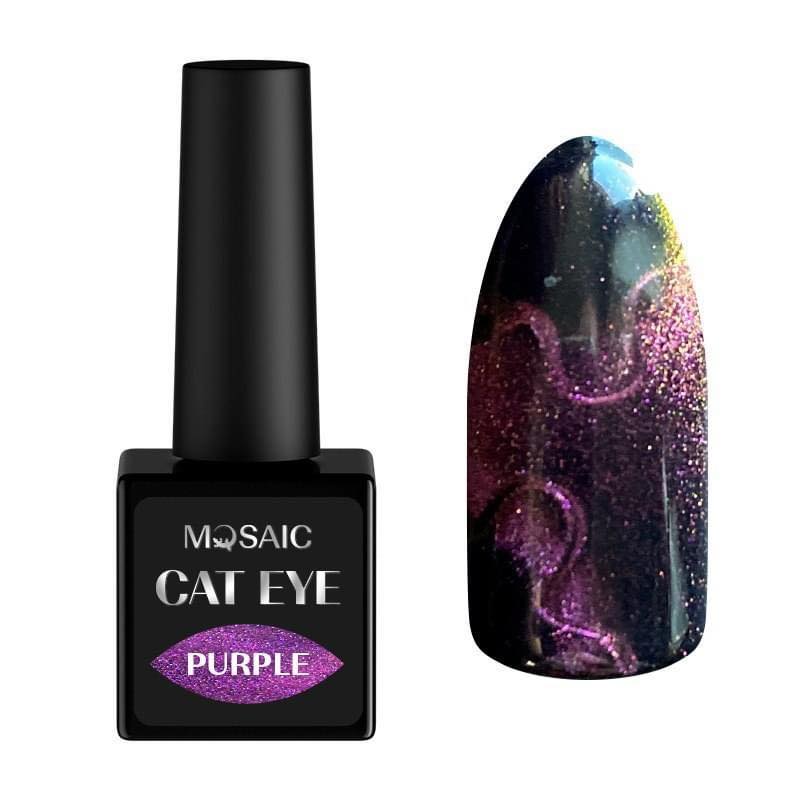 Mosaic gel polish CAT EYE Purple