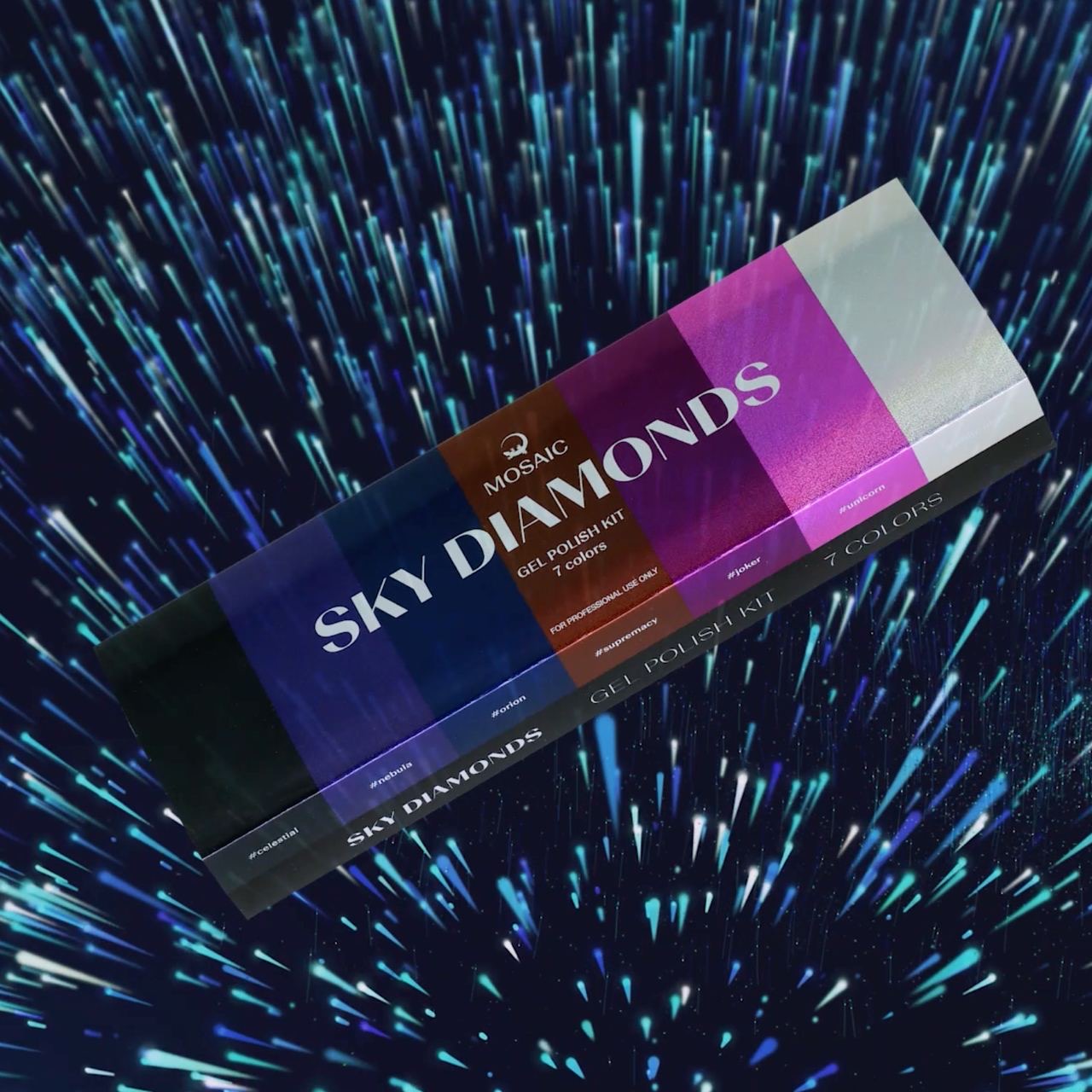 Mosaic gel polish kit Sky Diamonds
