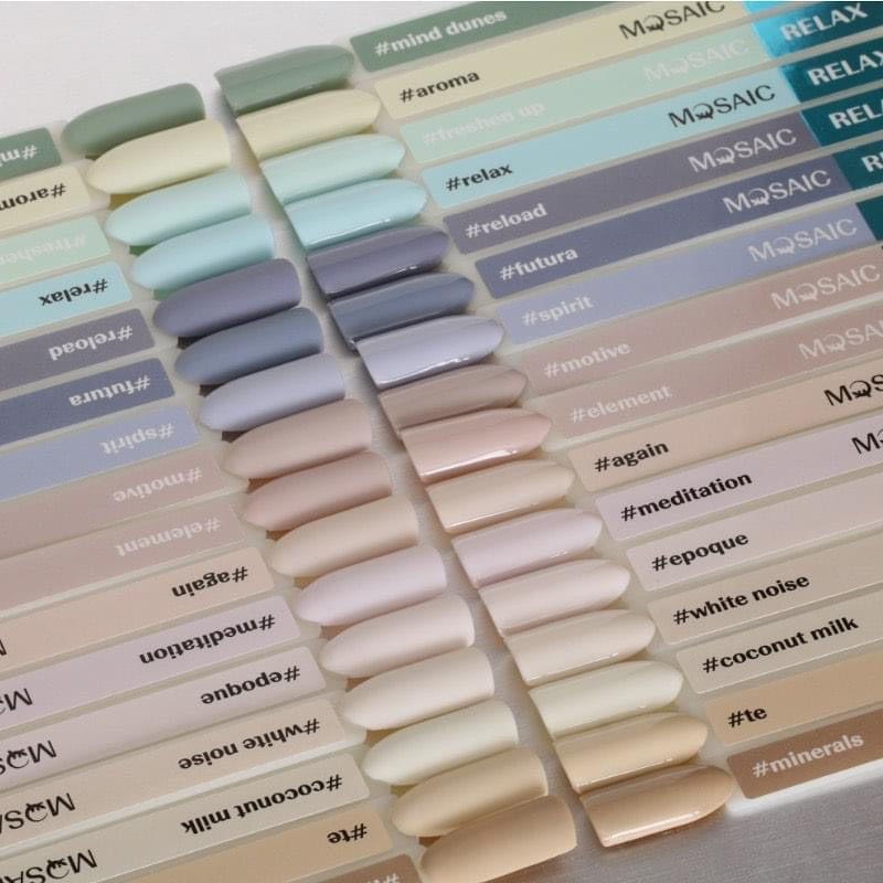 Mosaic Gel Polish RELAX #white noise