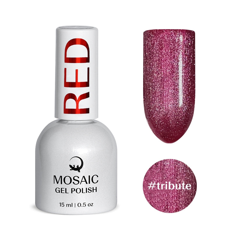 Mosaic gel polish RED #tribute